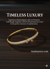 Anshuaura™ Eternal Glow – Premium 18K Gold-Plated Crystal Pavé Bangle