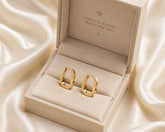 Premium Gold Geometric Hoop Earrings