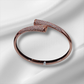 The Aura Rose Gold Nail Bypass Bangle