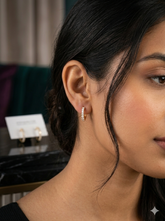 Everlasting Shine Crystal Hoops - Anshu Aura Signature Collection