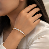 Celestial Pearl Crystal Gold Bracelet