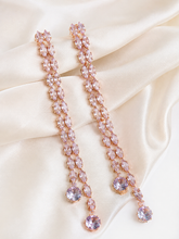 Rose Gold Crystal Tassel Earrings