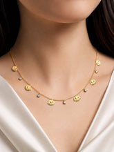 Evil Eye Charm Necklace with Crystal Accents