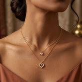Eternal Love Double Layer Heart Pendant Necklace