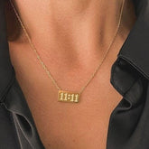 11:11 Angel Number Bar Necklace - Anti-Tarnish Manifestation Jewelry