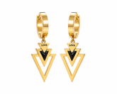 LOVE Geometric Triangle Drop Earrings
