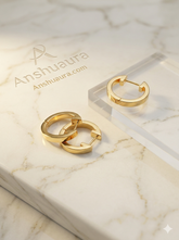 Aura Interlocking 18K Gold Plated Luxury Hoop Earrings