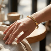 Gold-Tone Crystal Accent Textured