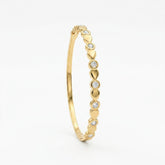 Gold Bezel Crystal Bracelet for Women