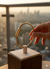 Aurum "The Nail" Edition – Iconic 18K Gold Plated Luxury Bangle