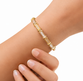 Luxury Gold Plated Crystal Cuff Bracelet