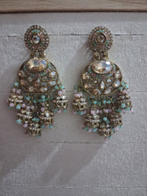 Anshu Aura Designer Kundan Jhumka Earrings with Premium Stone & Bead Work (Multiple Colors)