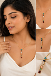 Multicolor Crystal Drop Pendant