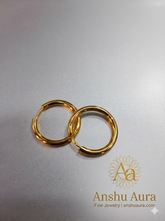 18K Gold Plated Classic Essential Hoops – Anshu Aura