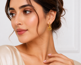 Golden Star Hoop Earrings