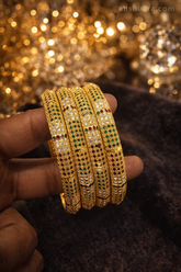 AnshuAura Royal Heritage Gold Bangles Set