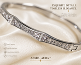 Celestial Spark Silver Crystal Bangle