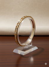 AnshuAura™ Signature Eternal Sparkle Gold Bangle