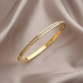 Timeless Elegance: 18K Gold Plated Baguette Zirconia Anti-Tarnish Bangle