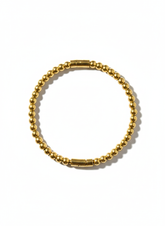 The Aura Gold Bead Bracelet – 18K Gold Finish Luxury Minimalist Jewelry