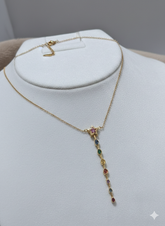 Celestial Harmony Multi-Stone Drop Necklace