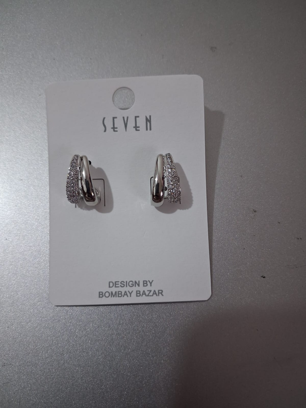 Pave Crystal Criss-Cross Hoop Earrings
