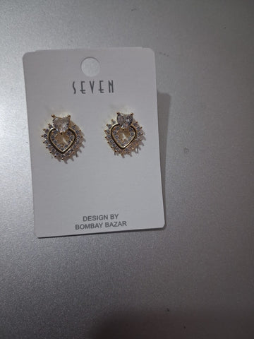Elegant Halo Heart Earrings