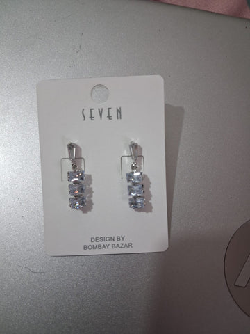 Gold-Tone Crystal and Opal-Effect Flower Studs