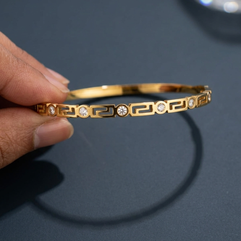 Signature Greek Key Slim Bangle