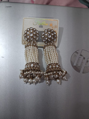 Vintage Pearl Tassel Earrings
