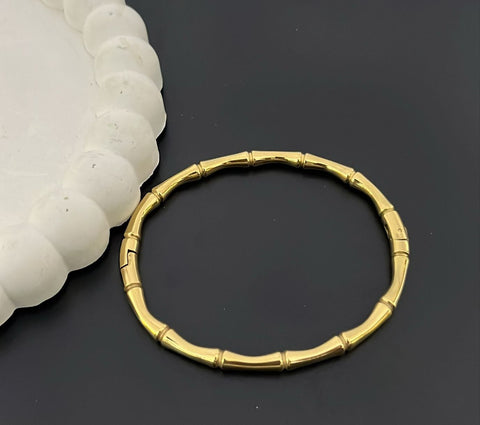 18k gold plated Bomboo style statement bracelets