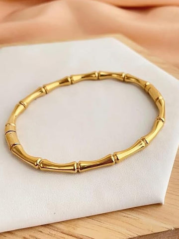18k gold plated Bomboo style statement bracelets