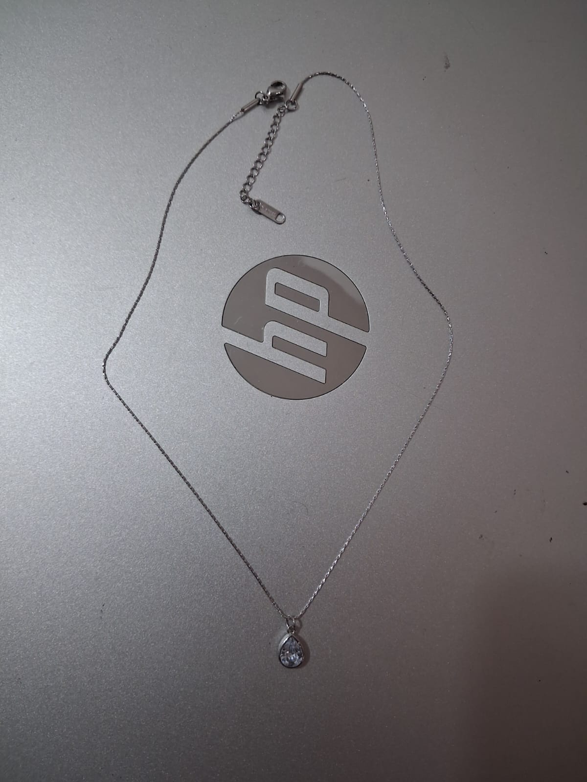 Dainty Pear-Cut Solitaire Necklace