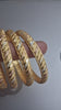 Elegant Tri-Tone Gold Textured Bangles | Anshu Aura Luxury Collection