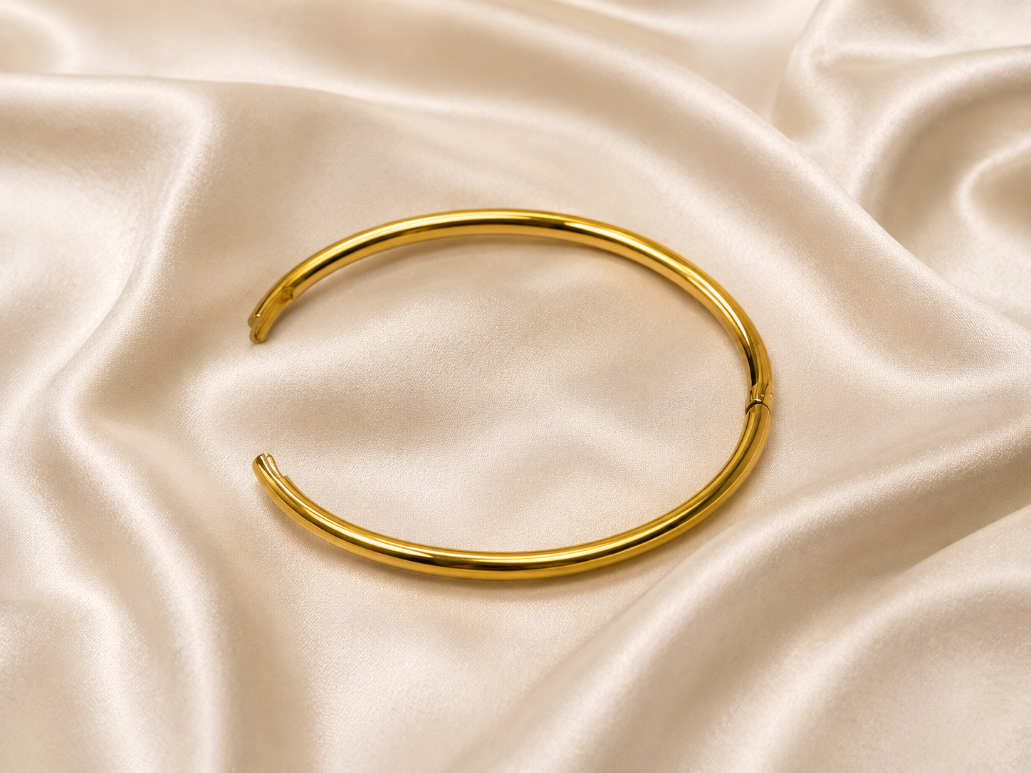Gold Finish Minimalist Open Cuff