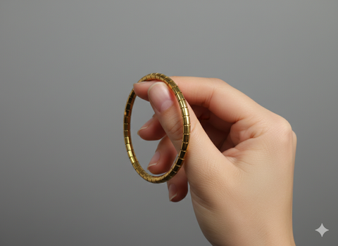 Elegant sleek gold plated minimalist bracelets