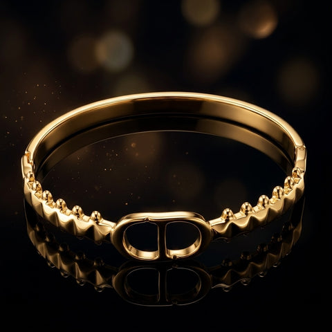 Gold-Plated Double Oval Designer
