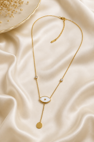 Eye Gold Y Necklace