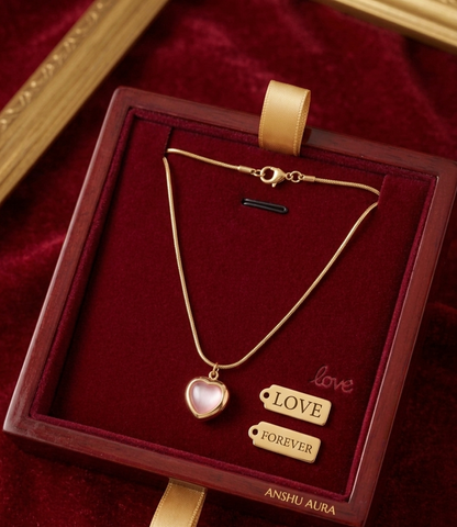 Eternal Heart Rose Gold Plated Necklace – 316L Stainless Steel (Anti-Tarnish)