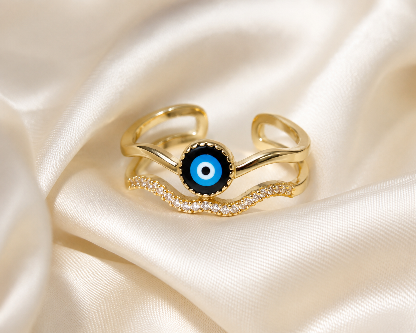 Evil Eye Wave Ring