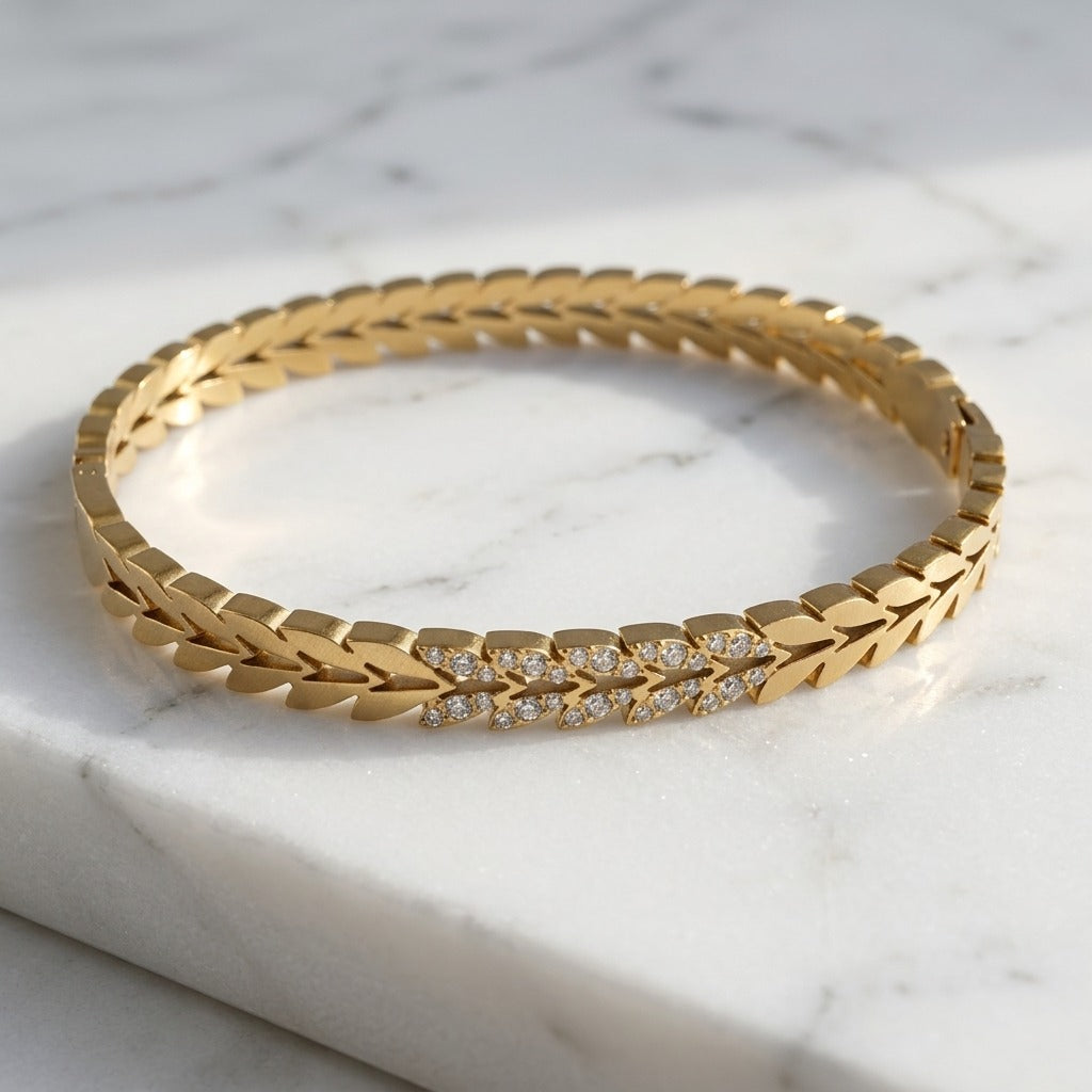 ANSHU AURA Gold Leaf Crystal