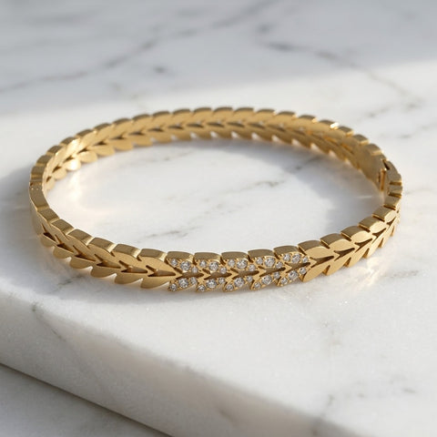 ANSHU AURA Gold Leaf Crystal