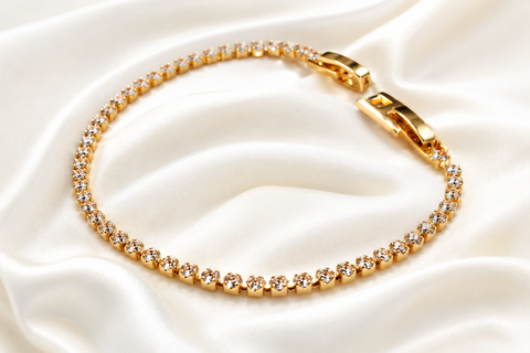Classic Gold-Tone Tennis Bracelet