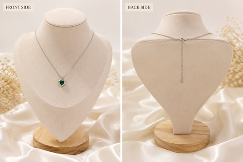 Emerald Heart Pendant Necklace