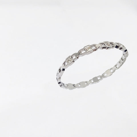 Silver-Tone Geometric Crystal