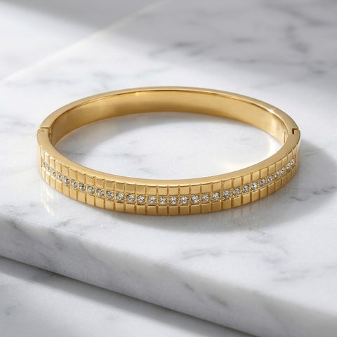Gold-Tone Crystal Anti-Tarnish