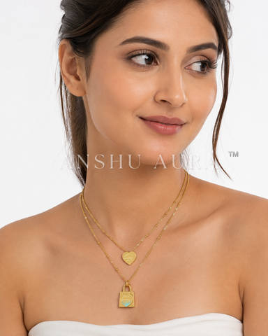 Heart Lock Layered Necklace
