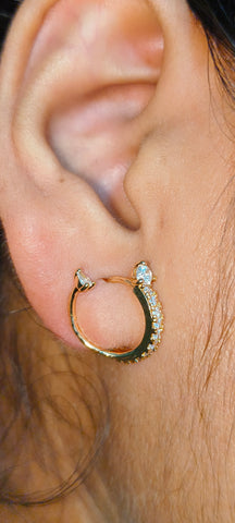 Celeste Crystal Hoop Earrings