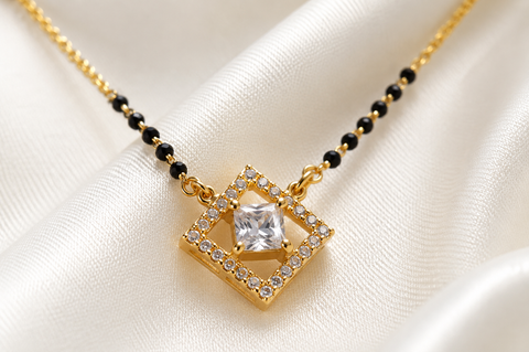 Elegant Diamond-Cut Mangalsutra
