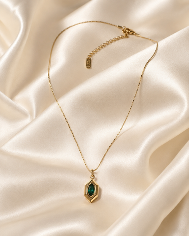 Emerald Glow Geometric